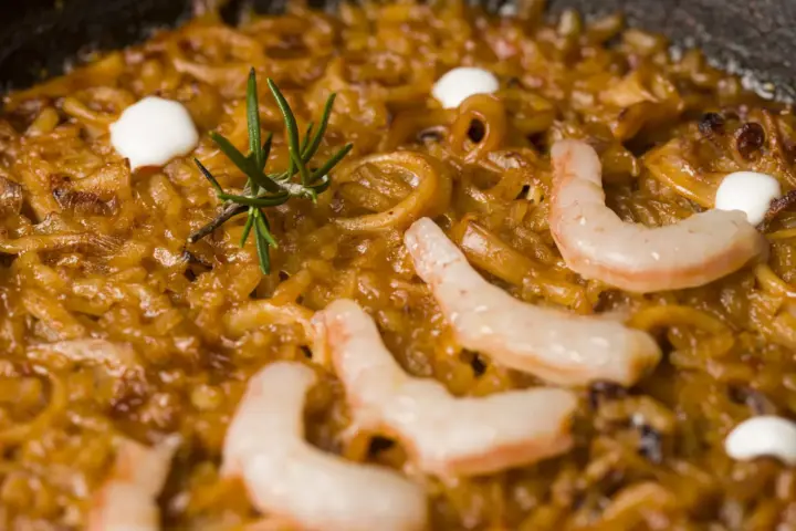 Arroz con gambas en El Zaguán Úbeda