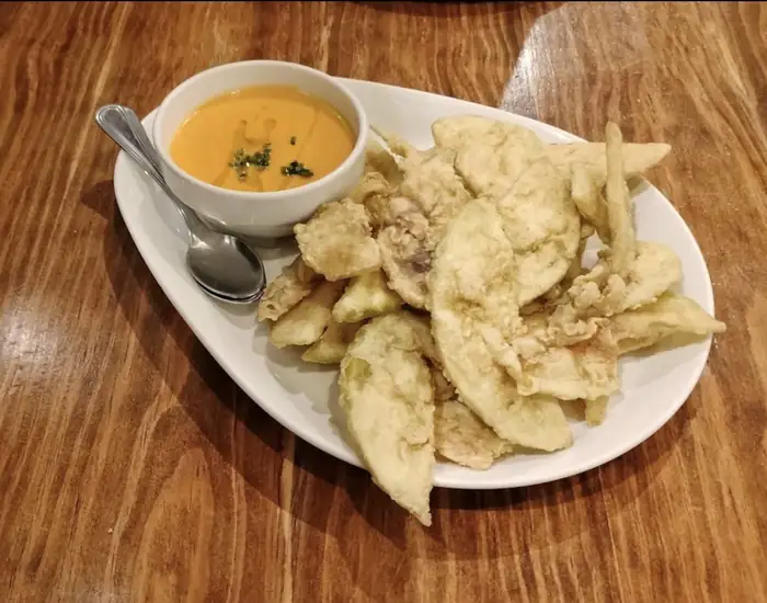 Berenjenas fritas, carta del Bar El Zaguán
