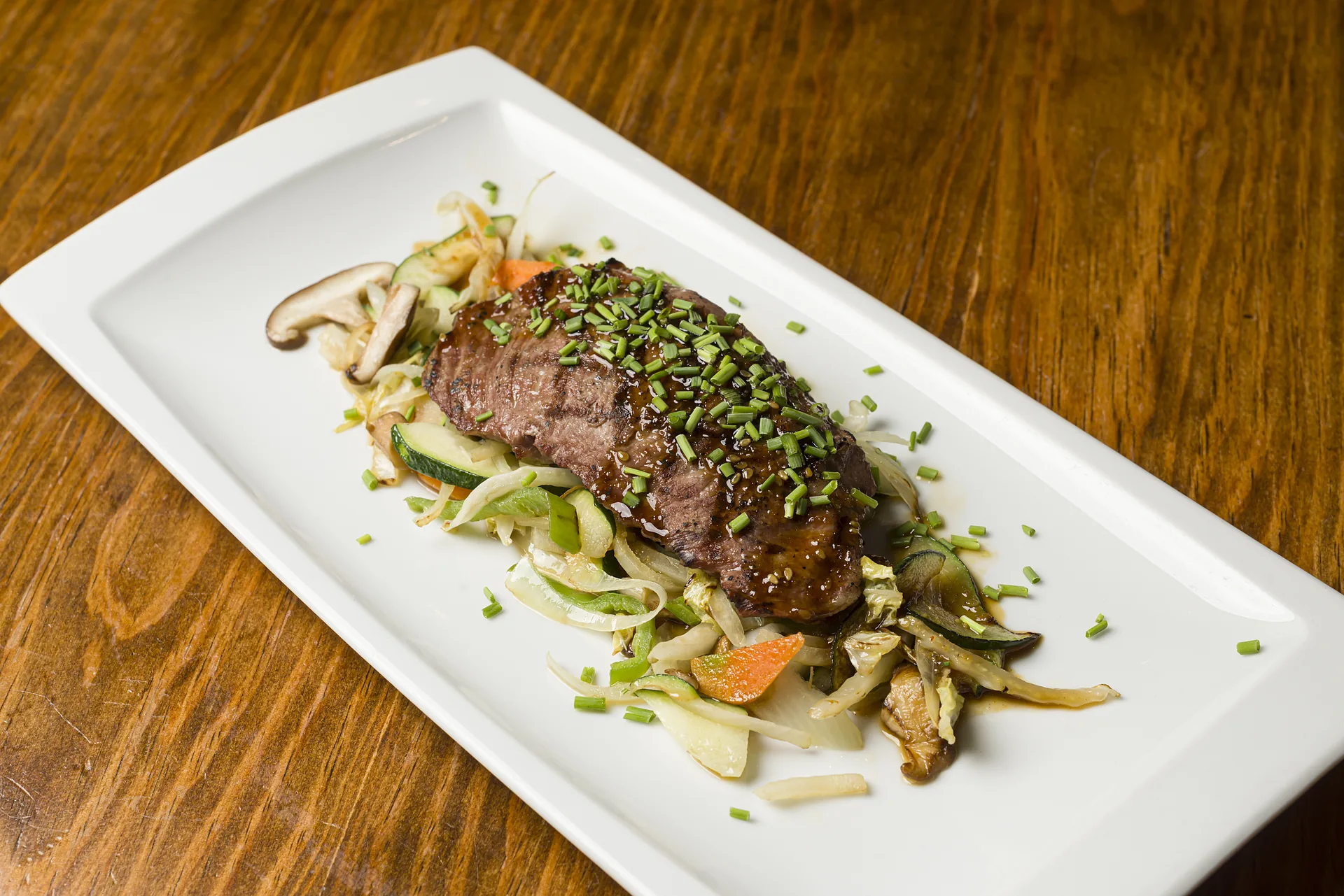 Presa ibérica con setas de El Zaguán